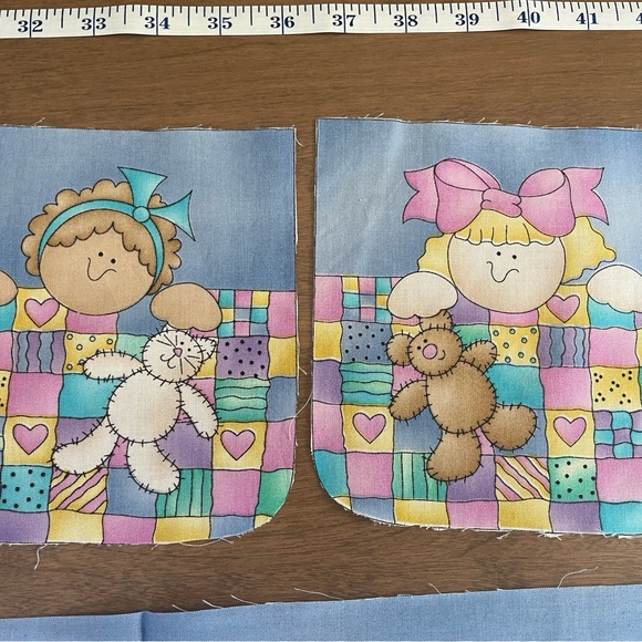 Jelly Bean Junction Playtime 90’s Fabric Large Scraps - Picture 2 of 3